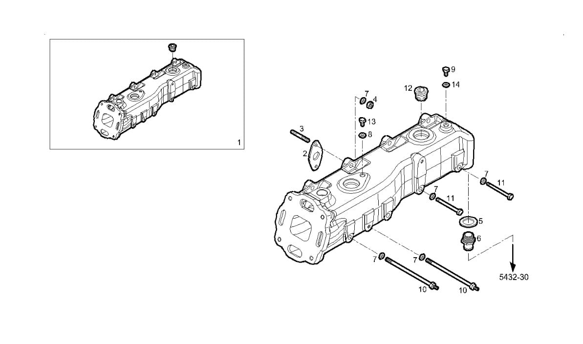 Eksosmanifold til Iveco FPT N40 ENTM 25.11